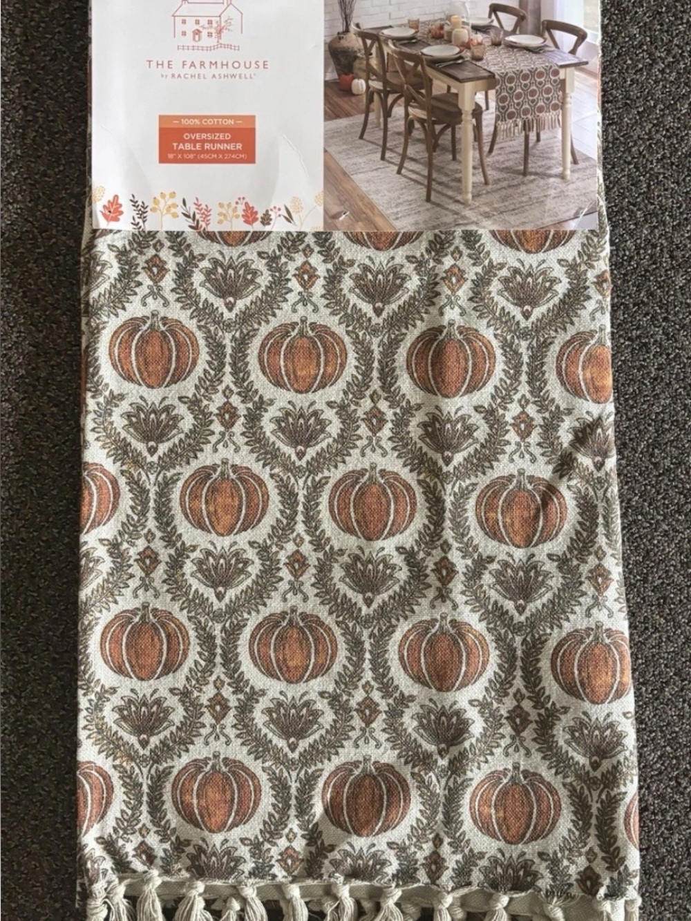 The Farmhouse Fall Pumpkin Table Runner